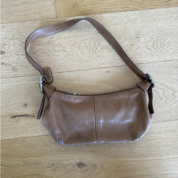 Coach - Demi Hobo Leather Bag in Brown - Picture 1 of 5